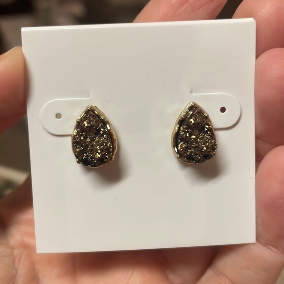 Brown stone earrings - Picture 1 of 2
